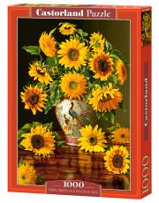 Puzzle 1000 Sunflowers in a Peacock Vase. Wydawca: Castorland. Dadada.pl Opakowanie Puzzle 1000 Sunflowers in a Peacock Vase