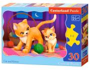 Opakowanie Puzzle 30 konturowe:Cat and Kitten