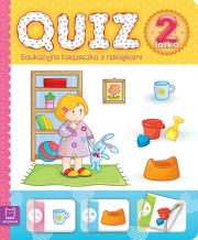 Quiz 2-latka. Edukacyjna książeczka z naklejkami. Autor: Opracowanie zbiorowe. Dadada.pl Okładka książki Quiz 2-latka. Edukacyjna książeczka z naklejkami