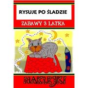Rysuję po śladzie Zabawy dla 3-latka. Autor: Wileńska Agnieszka. Dadada.pl Okładka książki Rysuję po śladzie Zabawy dla 3-latka