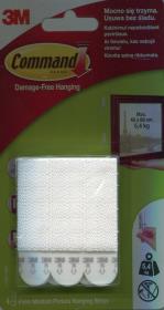 Opakowanie Średnie rzepy do wieszania obrazów 8 sztuk białe