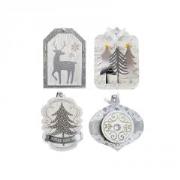 Opakowanie Tagi prezentowe - srebrne 8szt