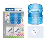 Opakowanie Temperówka MILAN DUET niebieska + 2 gumki