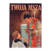 Twoja Msza - komiks. Autor: Demetrius Manousos OFMCap. Dadada.pl Okładka książki Twoja Msza - komiks