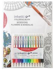 Opakowanie Zestaw długopisów automatycznych w etui PENAC Inketti, 0,5mm, 12 sztuk +książka