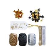 Opakowanie Zestaw do pakowania prezentów złoto-czarny