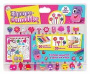 Opakowanie Zestaw kredek i gumek do mazania Dziewczynka