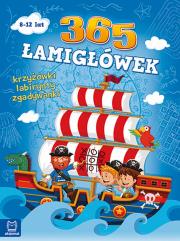 Okładka książki 365 łamigłówek. Krzyżówki, labirynty, zagadki logiczne