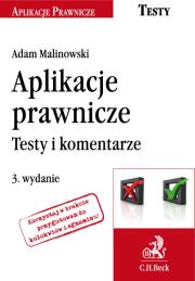 Okładka książki Aplikacje prawnicze Testy i komentarze