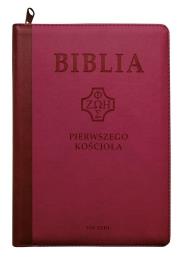 Okładka książki Biblia pierwszego Kościoła z paginatorami purpur.
