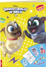 Okładka książki Bingo i Rolly w akcji Kolorowanka i naklejki