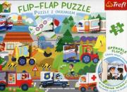 Opakowanie Flip-Flap Puzzle z okienkiem 36 Pojazdy