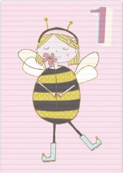 Opakowanie Karnet B6 z kopertą Urodziny 1 dziewczynka