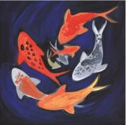 Opakowanie Karnet kwadrat z kopertą Koi Carp