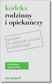 Kodeks rodzinny i opiekuńczy. Autor: Agnieszka Kaszok (oprac.). Dadada.pl Okładka książki Kodeks rodzinny i opiekuńczy