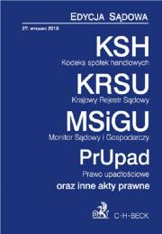 Kodeks spółek handlowych. Krajowy Rejestr Sądowy. Monitor Sądowy i Gospodarczy. Prawo upadłościowe o. Autor: praca zbiorowa. Dadada.pl Okładka książki Kodeks spółek handlowych. Krajowy Rejestr Sądowy. Monitor Sądowy i Gospodarczy. Prawo upadłościowe o