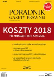 Okładka książki Koszty 2018 po zmianach