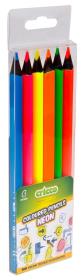 Opakowanie Kredki 6 kolorów CRICCO trójkątne jumbo neon
