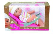Opakowanie Lalka Bobas 30 cm Baby Travel Set z fotelikiem samochodowym