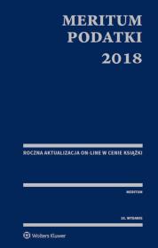 Okładka książki Meritum Podatki 2018