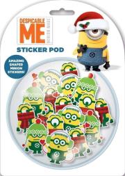 Opakowanie Minionki świąteczne. Naklejki wypukłe