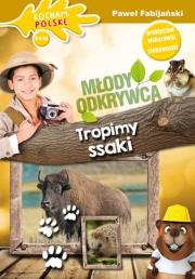 Młody odkrywca: Tropimy ssaki. Autor: Paweł Fabijański. Dadada.pl Okładka książki Młody odkrywca: Tropimy ssaki