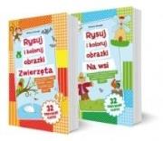 Okładka książki Pakiet: Rysuj i koloruj obrazki. Na wsi/Zwierzęta
