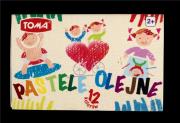Pastele olejne 12 kolorów TOMA. Wydawca: TOMA. Dadada.pl Opakowanie Pastele olejne 12 kolorów TOMA
