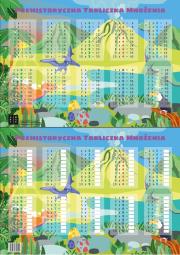 Okładka książki Podkładka na biurko A2 tabliczka mnożenia prehistoria dwustronna laminowana