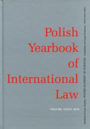 Opakowanie Polish Yearbook of International Law XXXVI 2016