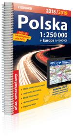 Polska atlas samochodowy 1:250 000 2018/2019. Wydawca: ExpressMap. Dadada.pl Opakowanie Polska atlas samochodowy 1:250 000 2018/2019