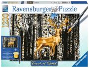 Opakowanie Puzzle 1200 Touch of Gold Jeleń w Birkenwald Puzzle do malowania