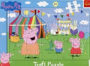Okładka książki Puzzle 15 Ramkowe Świnka Peppa W wesołym miasteczku