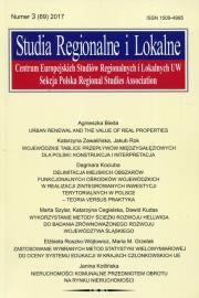 Opakowanie Studia Regionalne i Lokalne nr 3 (69) 2017