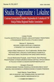 Opakowanie Studia Regionalne i Lokalne nr 4 2017