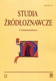 Opakowanie Studia źródłoznawcze Tom 55