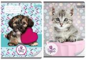 Opakowanie Zeszyt A5 w kratkę 32 kartki The Sweet Pets 10 sztuk