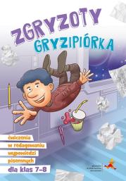 Zgryzoty Gryzipiórka. Ćwiczenia w redagowaniu..7-8. Autor: Katarzyna Skurkiewicz. Dadada.pl Okładka książki Zgryzoty Gryzipiórka. Ćwiczenia w redagowaniu..7-8