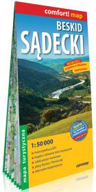 Okładka książki Beskid Sądecki laminowana mapa turystyczna 1:50 000