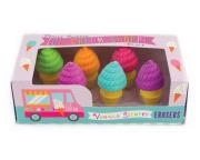 Opakowanie Gumki do ścierania pachnące słodkie Lody 6 gumek