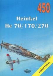 Heinkel He 70/170/270 nr 450. Autor: Janusz Ledwoch. Dadada.pl Okładka książki Heinkel He 70/170/270 nr 450