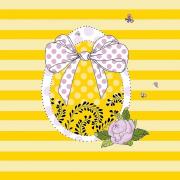 Opakowanie Karnet Swarovski kwadrat Wielkanoc Kokarda