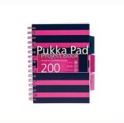 Opakowanie Kołozeszyt Pukka Pad Project Book Navy a5 200k kratka różowy 8406-nvy