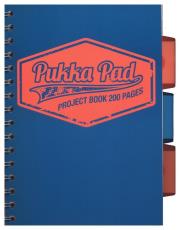 Opakowanie Kołozeszyt Pukka Pad Project Book Neon a5 200k kratka niebieski 8419-neo