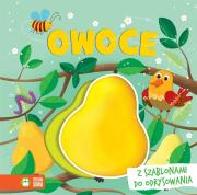Książka z szablonami. Owoce. Autor: Ilona Brydak (ilustr.). Dadada.pl Okładka książki Książka z szablonami. Owoce