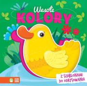 Książka z szablonami. Wesołe kolory. Autor: Ilona Brydak (ilustr.). Dadada.pl Okładka książki Książka z szablonami. Wesołe kolory