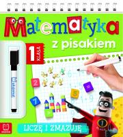 Matematyka z pisakiem. Klasa 1 Liczę i zmazuję. Autor: Opracowanie zbiorowe. Dadada.pl Okładka książki Matematyka z pisakiem. Klasa 1 Liczę i zmazuję