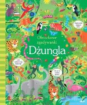 Obrazkowe zgadywanki. Dżungla. Autor: Gareth Lucas (ilustr.), Kirsteen Robson. Dadada.pl Okładka książki Obrazkowe zgadywanki. Dżungla