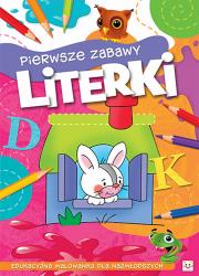 Pierwsze zabawy. literki.. Autor: Opracowanie zbiorowe. Dadada.pl Okładka książki Pierwsze zabawy. literki.