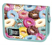 Okładka książki Piórnik dwuklapkowy bez wyposażenia Stright Donuts